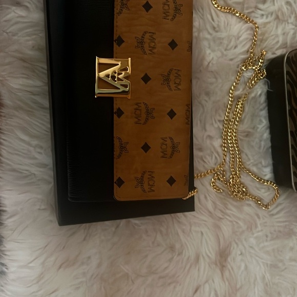 MCM Black and Tan Crossbody Bag - Picture 1 of 7